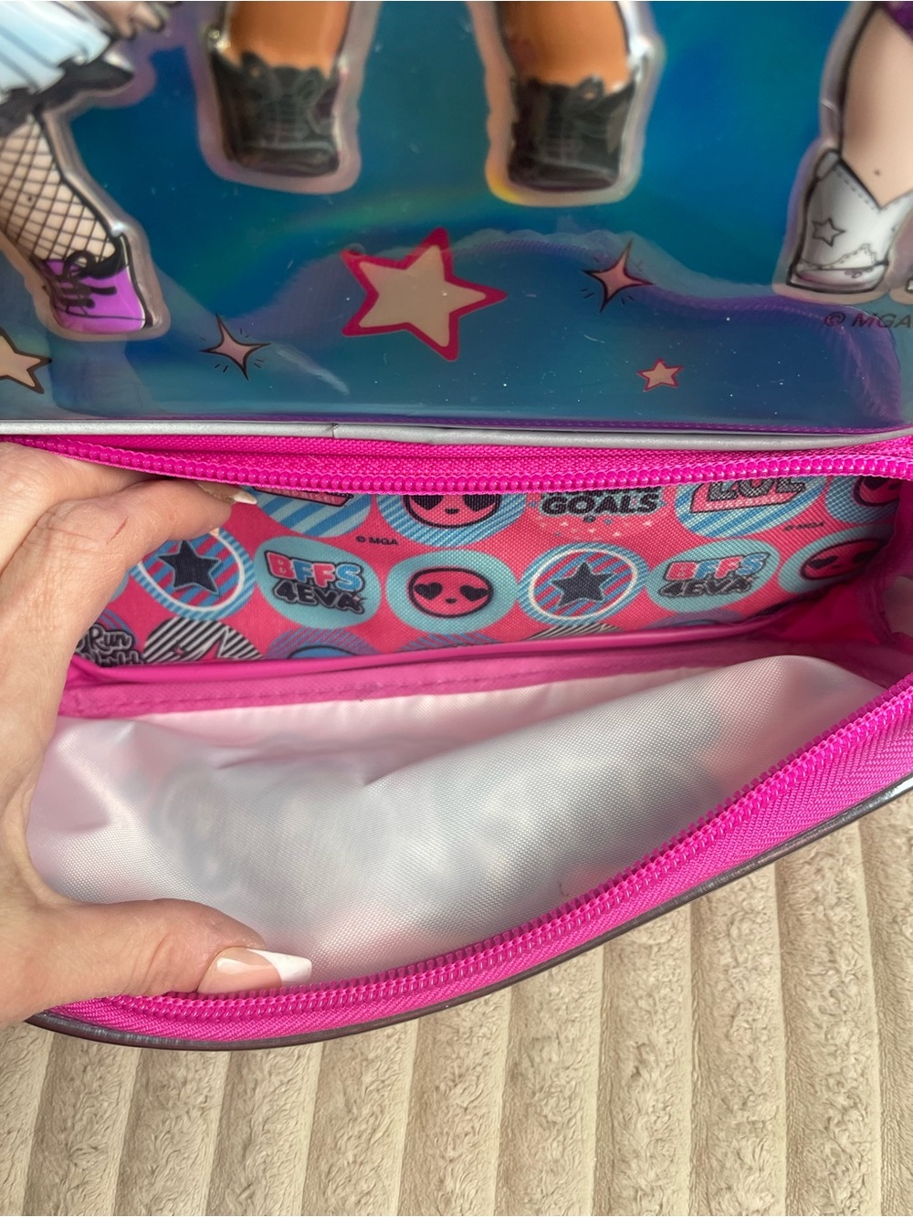 LOL Surprise B.B.s Run The World Girls School Backpack Pink Blue - Picture 3 of 9